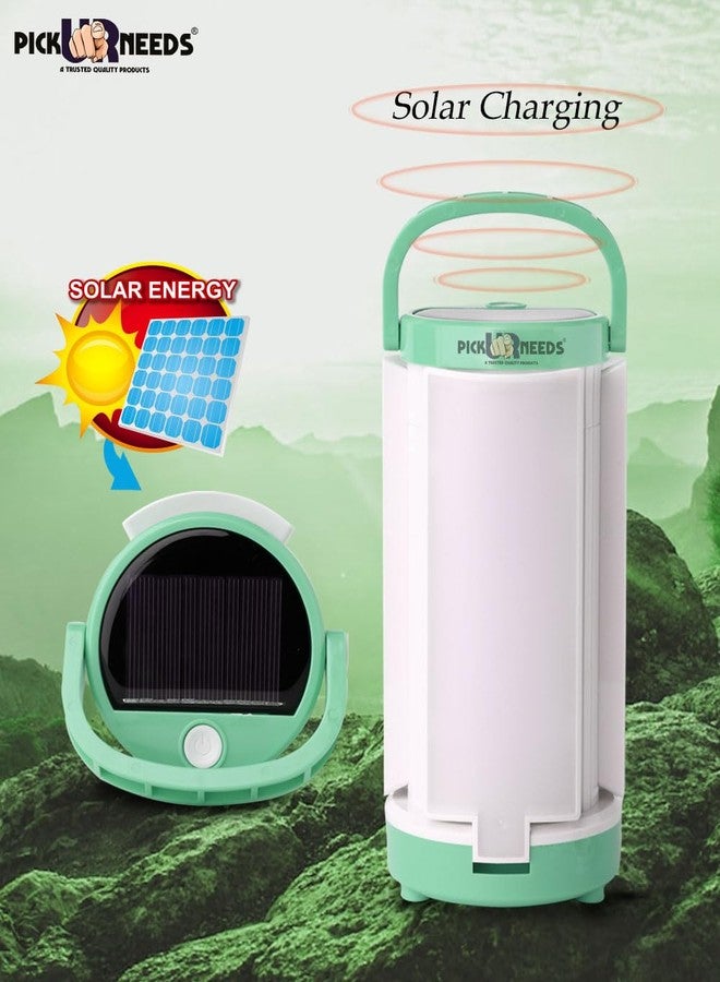 Pick Ur Needs Solar Rechargeable Emergency LED Foldable Floor Lantern Table Lamp Light (Green) - Image 3